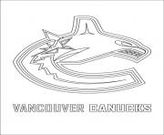Printable vancouver canucks logo nhl hockey sport  coloring pages